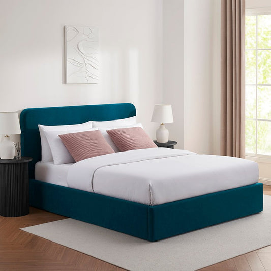 Ascot Ottoman Storage Bed - Teal Blue 894