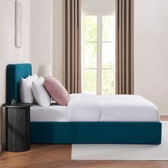 Ascot Ottoman Storage Bed - Teal Blue