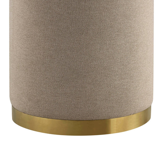Adelaide Gold Base Storage Stool - Oatmeal - DUSK