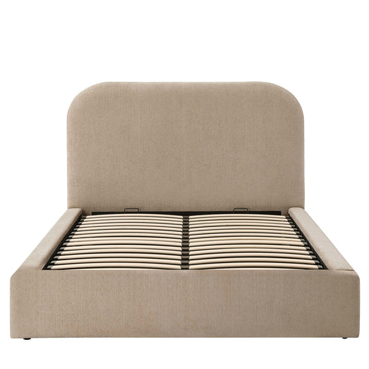 Aintree Ottoman Storage Bed - Textured Oatmeal - DUSK