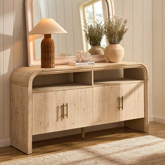Alora 4 Door Sideboard - Washed Wood - DUSK