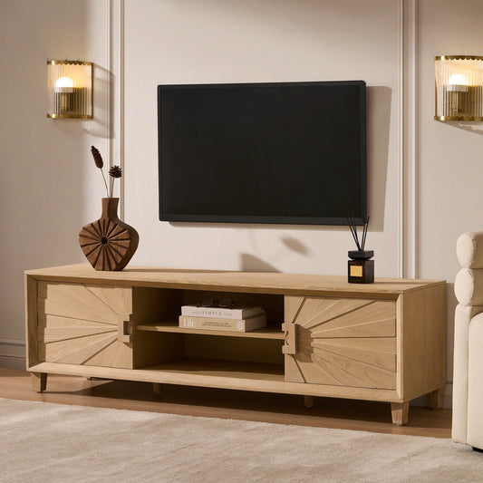 Amaya Ash Tv Unit for TVs up to 65" - Light Wood - DUSK