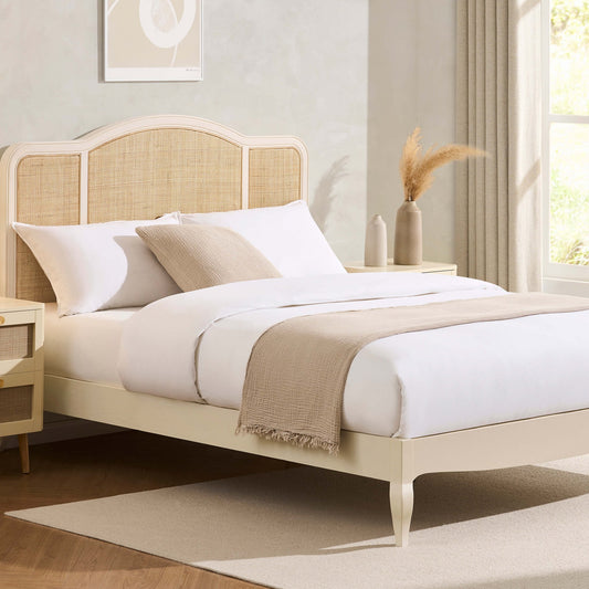 Annecy Curved Rattan Frame - Cream - DUSK