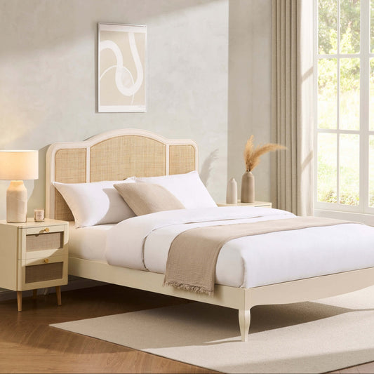 Annecy Curved Rattan Frame - Cream - DUSK