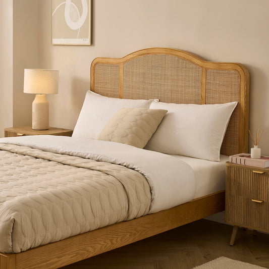 Annecy Rattan Bed Frame - Natural - DUSK