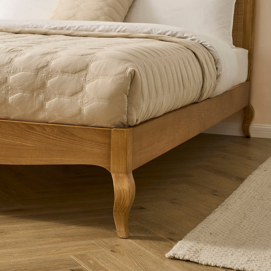 Annecy Rattan Bed Frame - Natural - DUSK