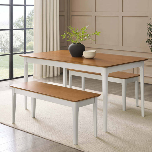 Anya 4 - 6 Seater Pine Table - Wood - DUSK