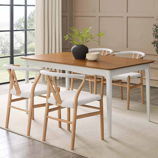 Anya 4 - 6 Seater Pine Table - Wood - DUSK