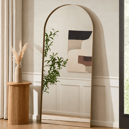 Arched Full Length Mirror - Gold - DUSK