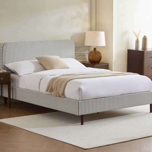 Ascot Bed Frame - Sage Stripe - DUSK