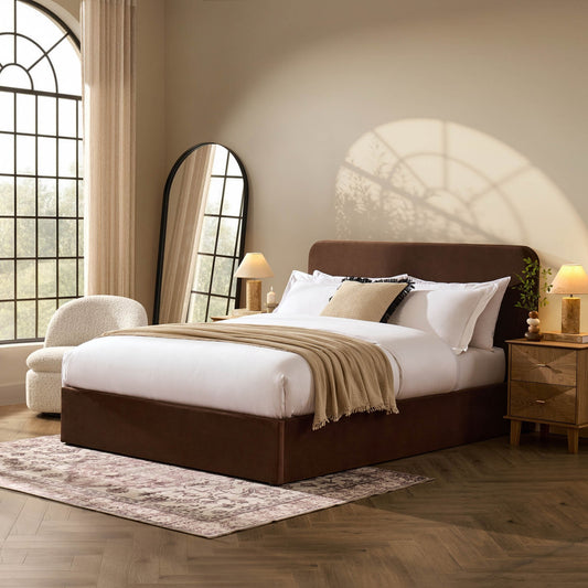Ascot Ottoman Storage Bed - Cappuccino - DUSK