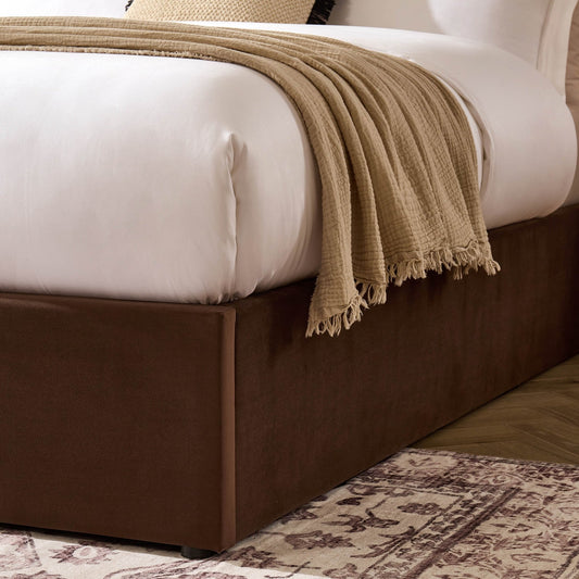 Ascot Ottoman Storage Bed - Cappuccino - DUSK