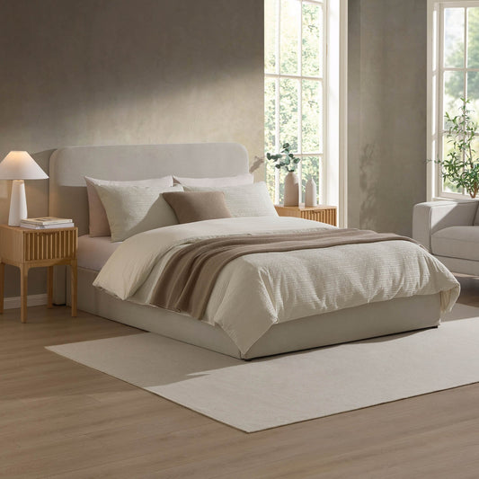 Ascot Ottoman Storage Bed - Natural - DUSK