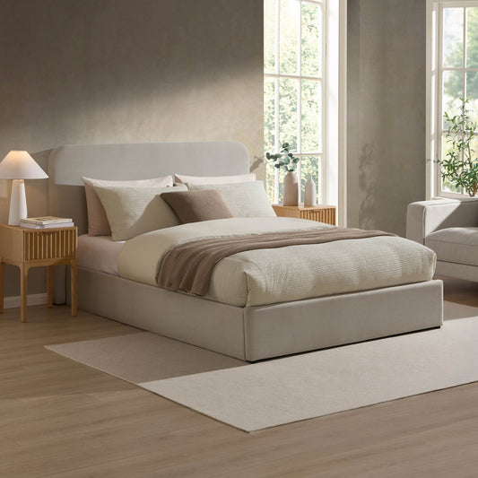 Ascot Ottoman Storage Bed - Natural - DUSK