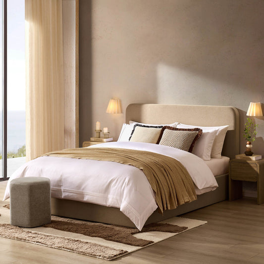 Ascot Ottoman Storage Bed - Oatmeal - DUSK