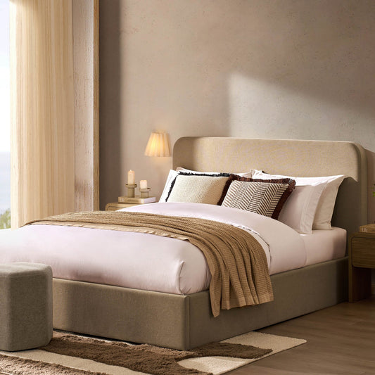 Ascot Ottoman Storage Bed - Oatmeal - DUSK