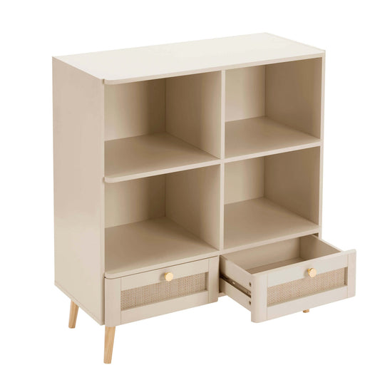 Aurelia Bookcase With Drawers - Vintage Cream - DUSK