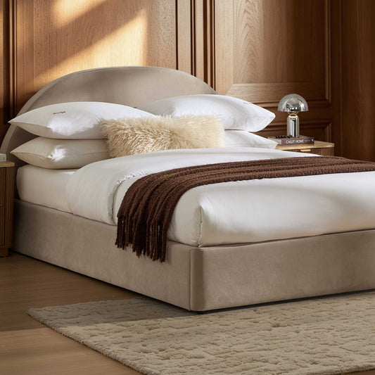 Austin Ottoman Storage Bed - Stone - DUSK