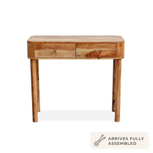 Avery Acacia Wood Dressing Table Console - Natural - DUSK