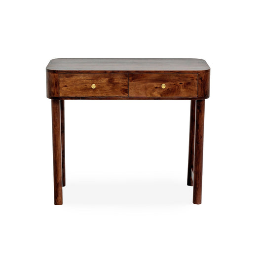 Avery Acacia Wood Dressing Table Console - Walnut - DUSK