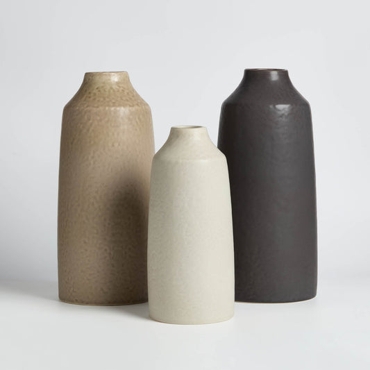 Azalea Matt Effect Vase - Charcoal - DUSK