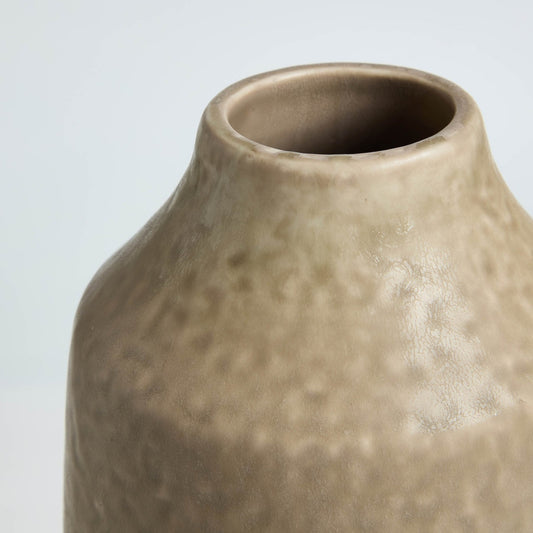 Azalea Matt Effect Vase - Taupe - DUSK