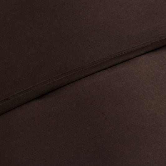 Bamboo 300 Thread Count Supersoft Cotton Plain Dye Duvet Cover - Chocolate - DUSK