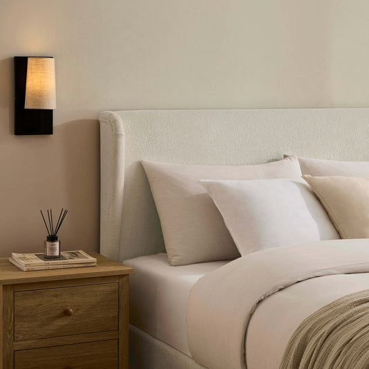 Berkeley Ottoman Storage Bed - Chenille Ecru - DUSK