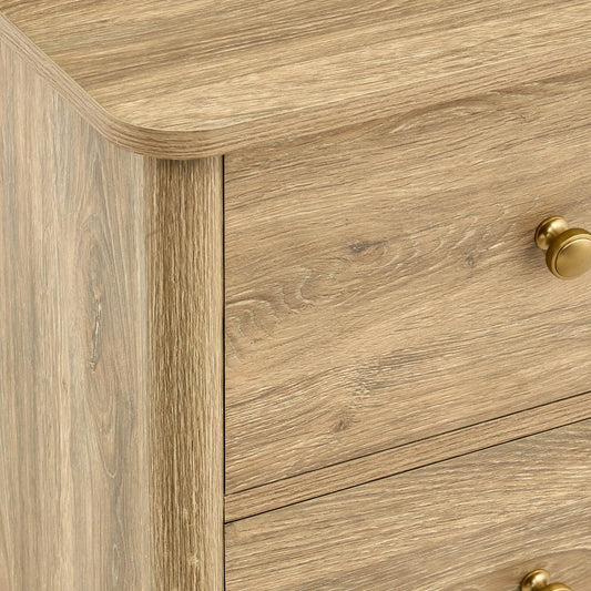 Betty 2 Drawer Bedside Table - Light Wood - DUSK