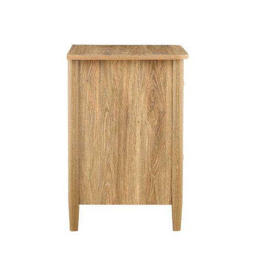 Betty 2 Drawer Bedside Table - Light Wood - DUSK