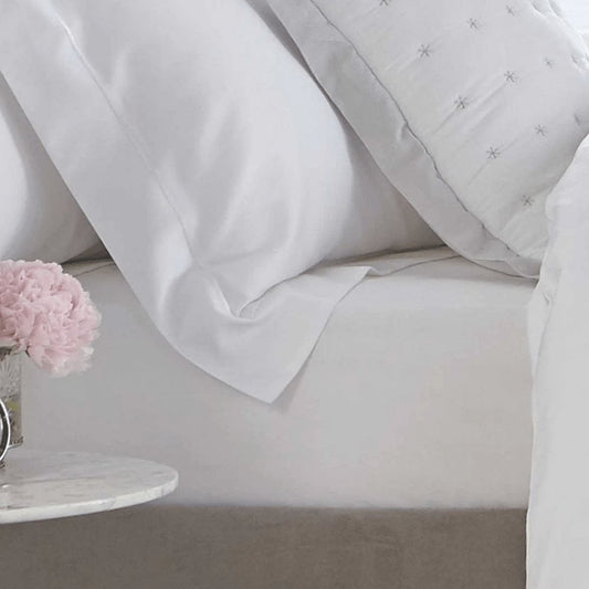 Bloomsbury Fitted Sheet - 1000 Thread Count - White - DUSK