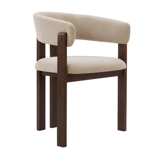 Bridget Set of 2 Dining Chairs - Chenille Oatmeal - DUSK