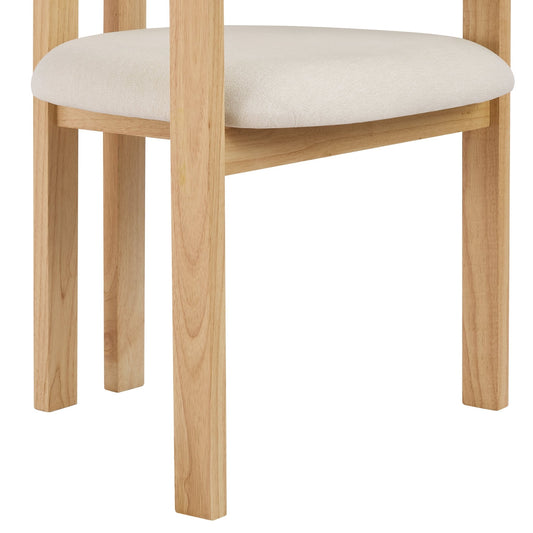 Bridget Set of 2 Dining Chairs - Cream Linen - DUSK