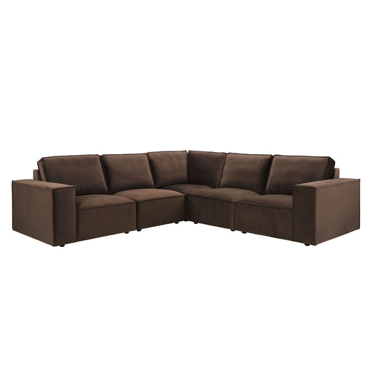 Brooklyn Large Right Hand Corner Sofa - Cappuccino - DUSK