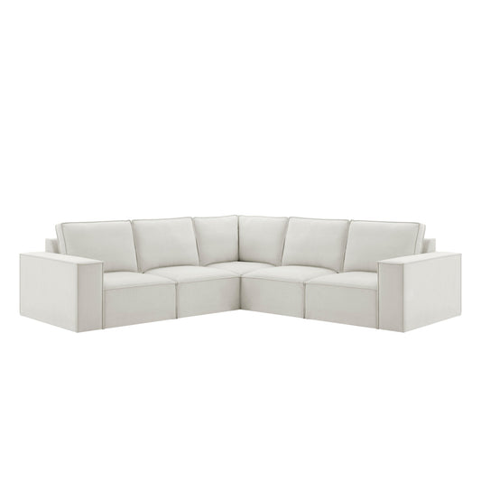 Brooklyn Modular Large Right Hand Facing Corner Sofa - Chenille - Ivory - DUSK