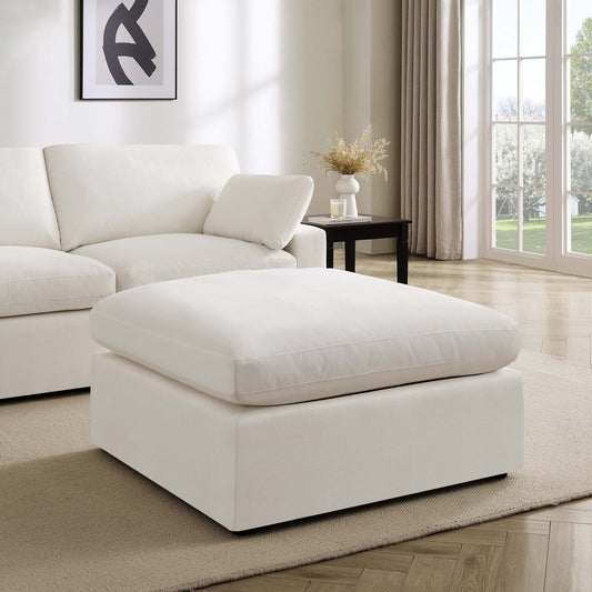 Cairo Feather Pouffe - Vanilla - DUSK