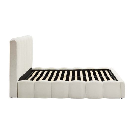 Cheshire Boucle Ottoman Storage Bed - Off White - DUSK