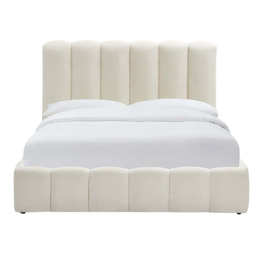 Cheshire Boucle Ottoman Storage Bed - Off White - DUSK