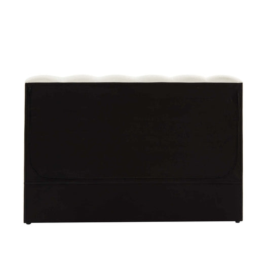 Cheshire Boucle Ottoman Storage Bed - Off White - DUSK