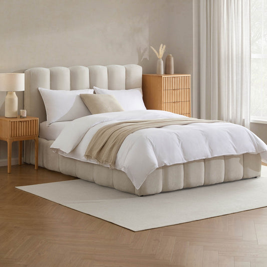 Cheshire Ottoman Storage Bed - Ivory - DUSK
