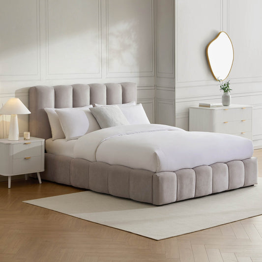 Cheshire Ottoman Storage Bed - Light Grey - DUSK