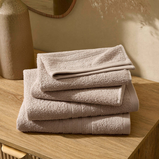 Crete 4 Piece Towel Bundle Set - Natural - DUSK