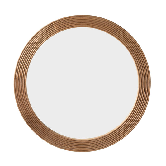 Cyrus Circle Wood Mirror - Light Wood - DUSK
