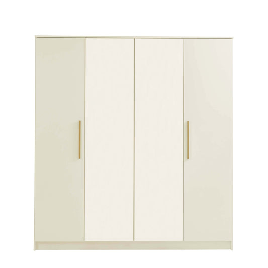 Darcey 4 Door Wardrobe - Cream - DUSK