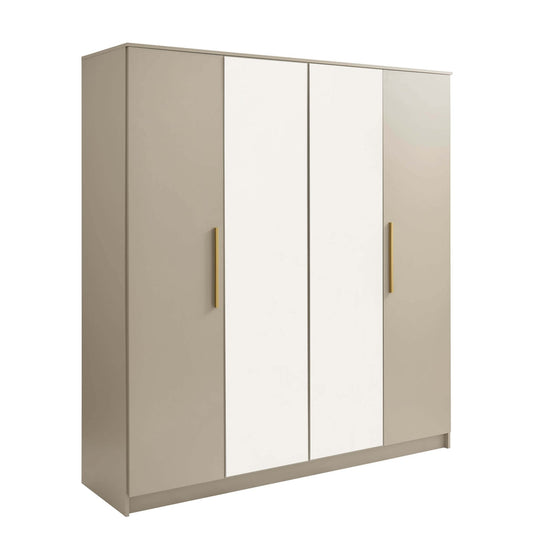 Darcey 4 Door Wardrobe - Taupe - DUSK