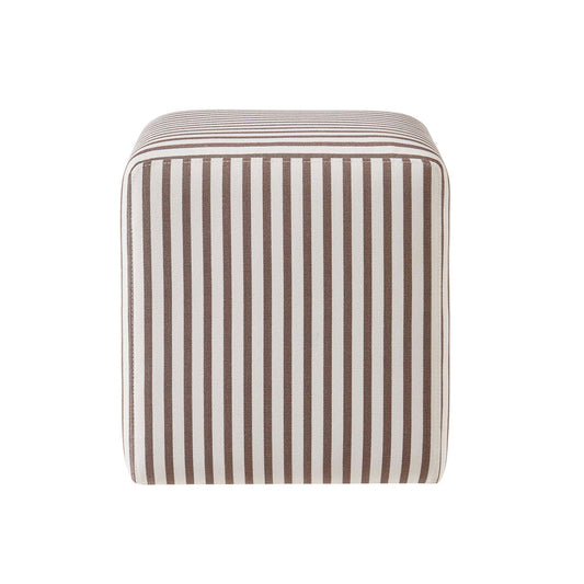 Delilah Pouffe - Chocolate Stripe - DUSK
