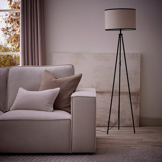 Dione Contrast Trim Tripod Floor Lamp - DUSK
