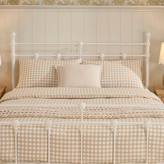 Dorset Metal Bed Frame - White - DUSK