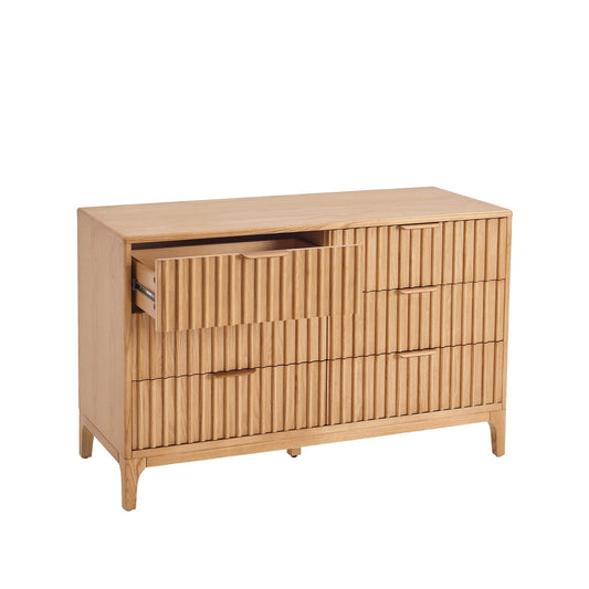 Elena 6 Drawer Chest - Light Wood - DUSK