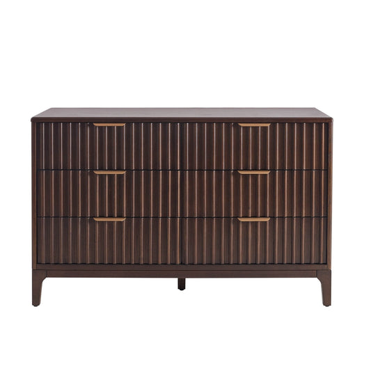 Elena 6 Drawer Chest - Walnut - DUSK